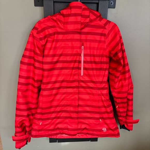 Mountain Hardwear Jackets & Blazers - Mountain Hardwear Dry.Q Thermal Ski Jacket Women M Red Striped Insulated Snow​